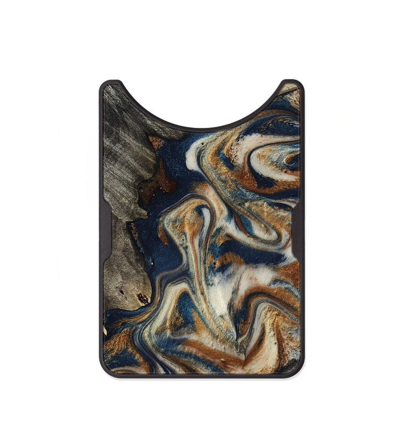 Alloy Wood Wallet - Walter (Teal & Gold, 798672)