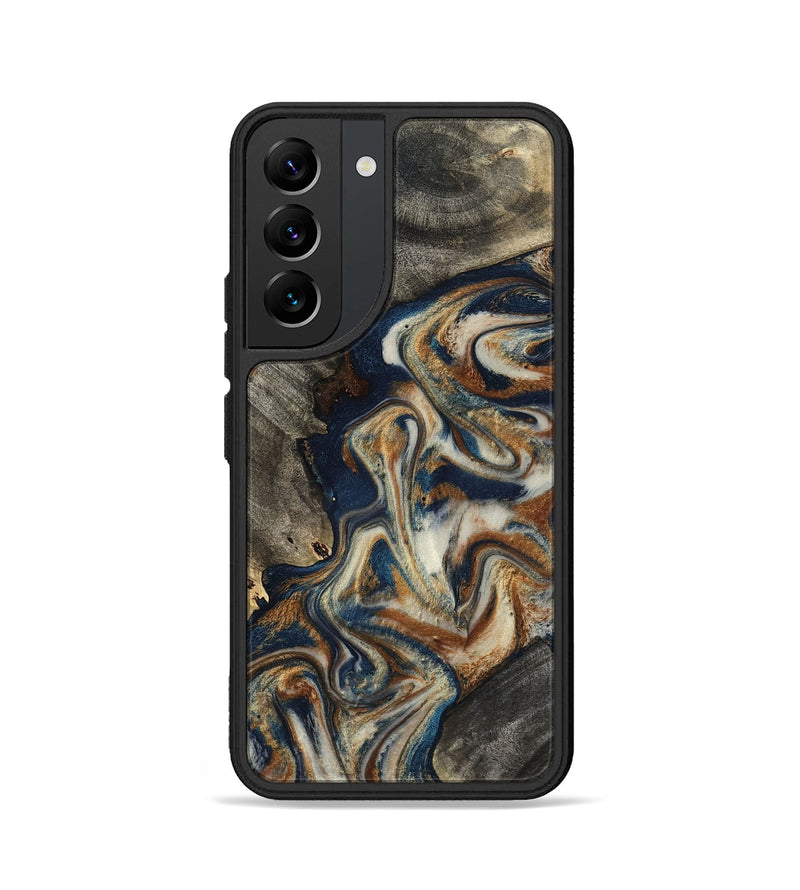 Galaxy S22 Wood Phone Case - Walter (Teal & Gold, 798672)