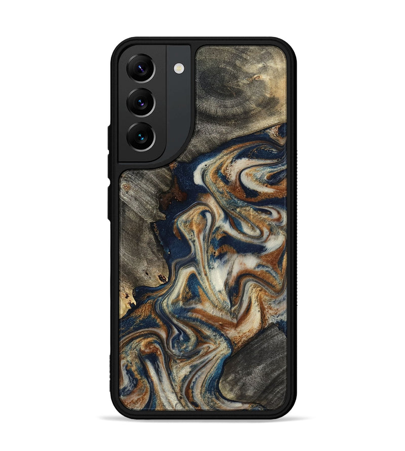 Galaxy S22 Plus Wood Phone Case - Walter (Teal & Gold, 798672)