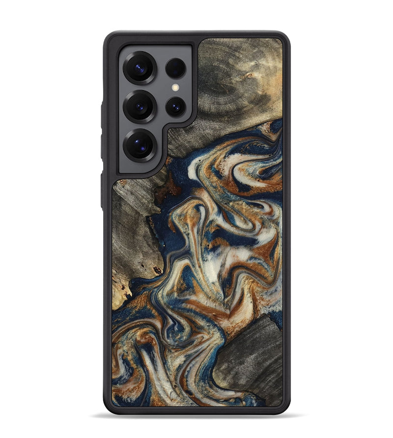 Galaxy S25 Ultra Wood Phone Case - Walter (Teal & Gold, 798672)