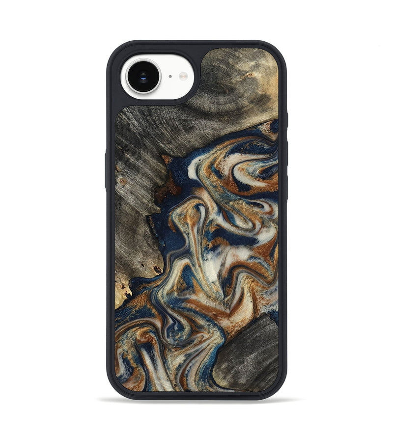 iPhone 16e Wood Phone Case - Walter (Teal & Gold, 798672)