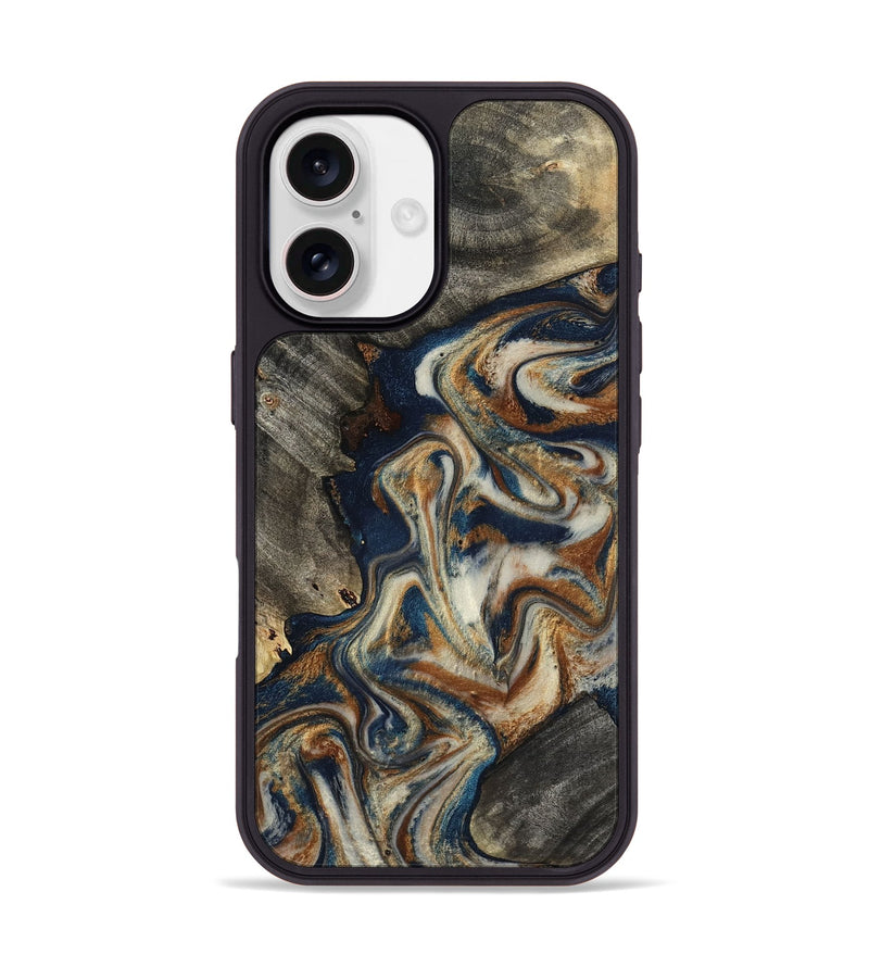iPhone 17 Wood Phone Case - Walter (Teal & Gold, 798672)