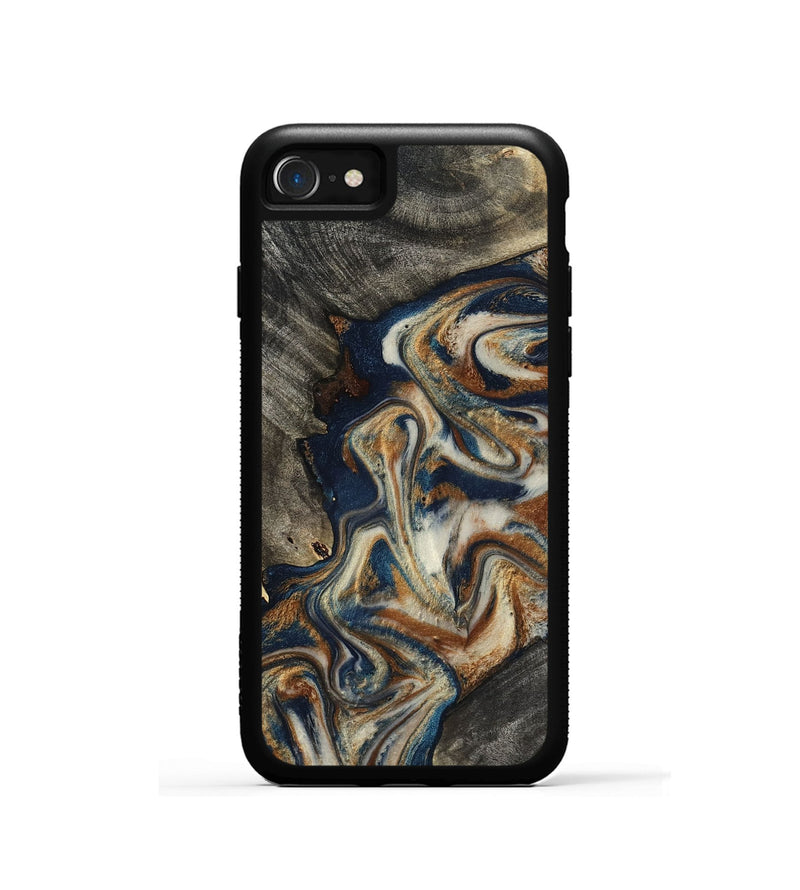 iPhone SE Wood Phone Case - Walter (Teal & Gold, 798672)