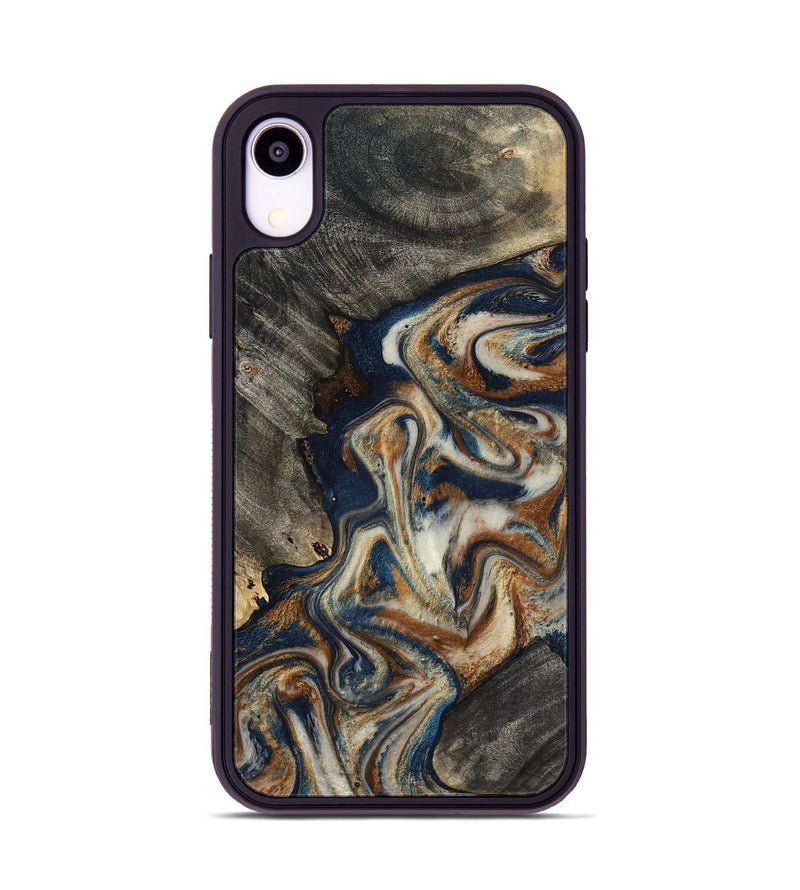 iPhone Xr Wood Phone Case - Walter (Teal & Gold, 798672)