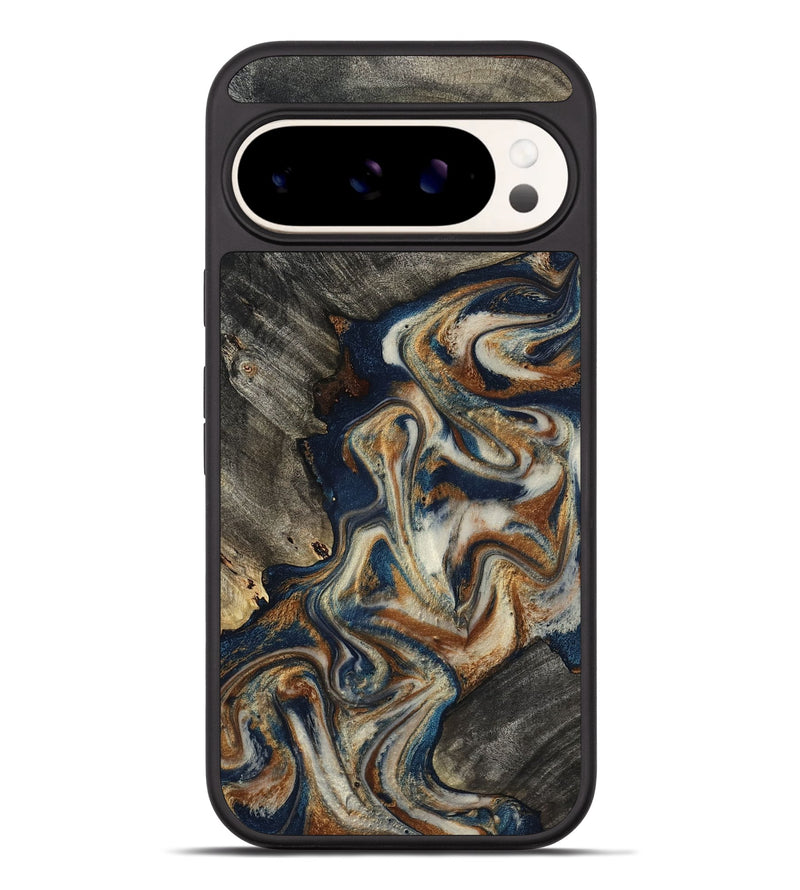 Pixel 9 Pro XL Wood Phone Case - Walter (Teal & Gold, 798672)