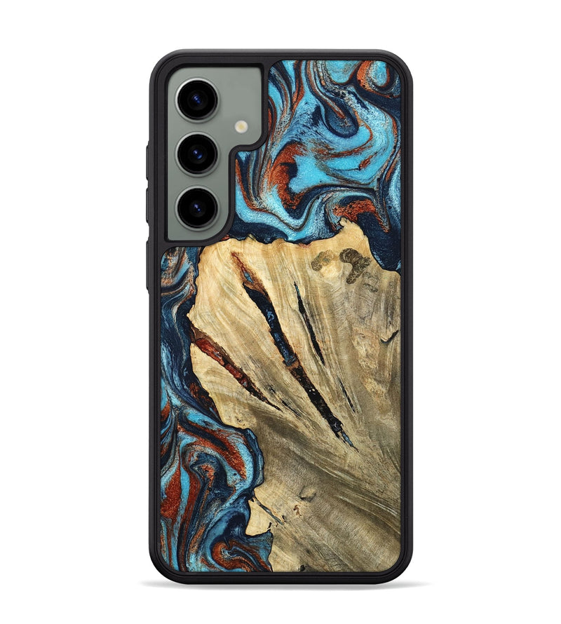 Galaxy S24 Plus Wood Phone Case - Halley (Teal & Gold, 798674)