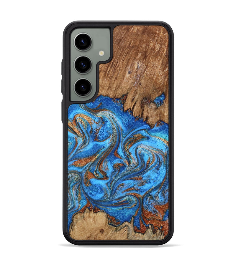Galaxy S24 Plus Wood Phone Case - Aziel (Teal & Gold, 798675)