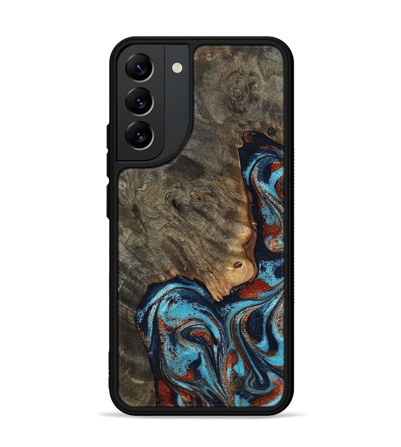 Galaxy S22 Plus Wood Phone Case - Rhoda (Teal & Gold, 798676)