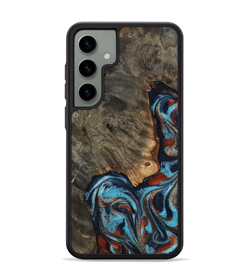 Galaxy S24 Plus Wood Phone Case - Rhoda (Teal & Gold, 798676)