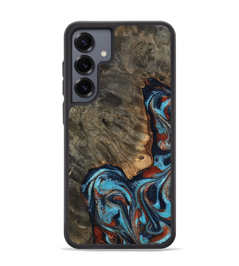 Galaxy S25 Plus Wood Phone Case - Rhoda (Teal & Gold, 798676)