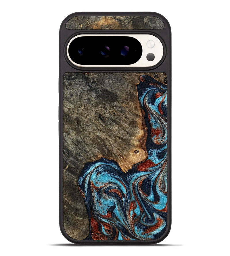 Pixel 9 Pro XL Wood Phone Case - Rhoda (Teal & Gold, 798676)