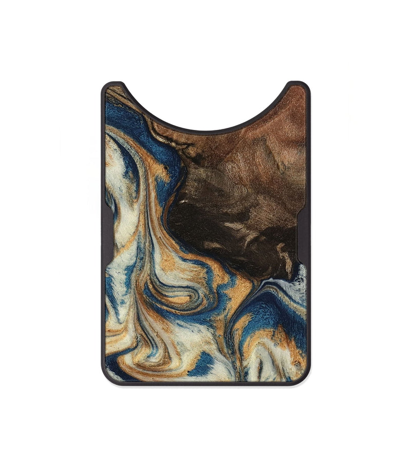 Alloy Wood Wallet - Adison (Teal & Gold, 798677)