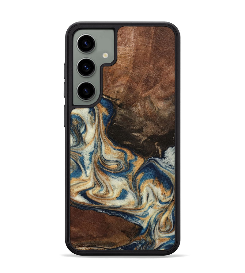 Galaxy S24 Plus Wood Phone Case - Adison (Teal & Gold, 798677)