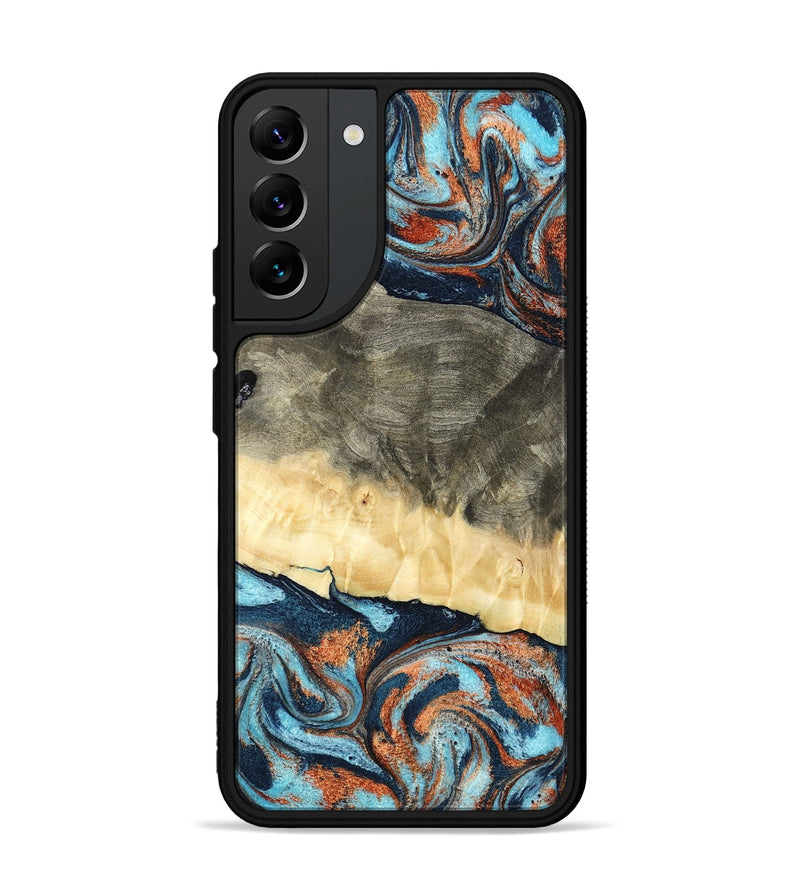 Galaxy S22 Plus Wood Phone Case - Juliet (Teal & Gold, 798678)