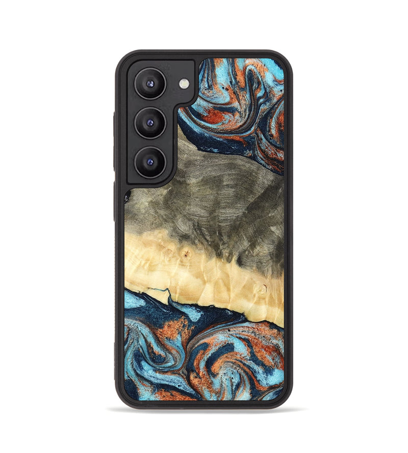 Galaxy S23 Wood Phone Case - Juliet (Teal & Gold, 798678)