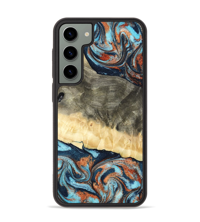 Galaxy S23 Plus Wood Phone Case - Juliet (Teal & Gold, 798678)