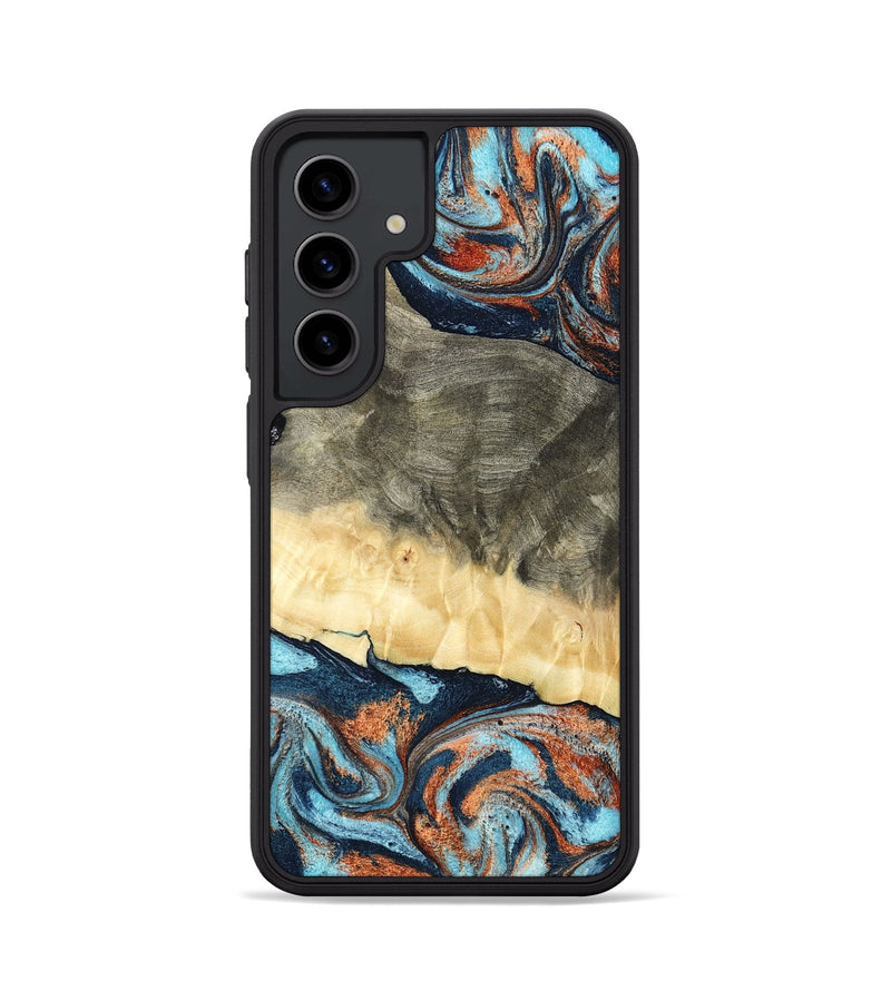 Galaxy S24 Wood Phone Case - Juliet (Teal & Gold, 798678)