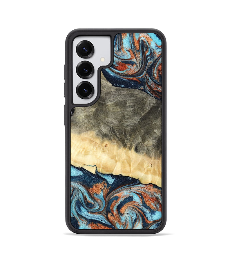 Galaxy S25 Wood Phone Case - Juliet (Teal & Gold, 798678)