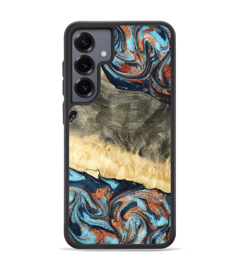 Galaxy S25 Plus Wood Phone Case - Juliet (Teal & Gold, 798678)