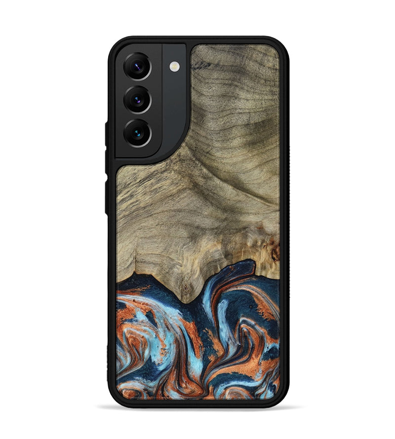 Galaxy S22 Plus Wood Phone Case - Brown (Teal & Gold, 798679)