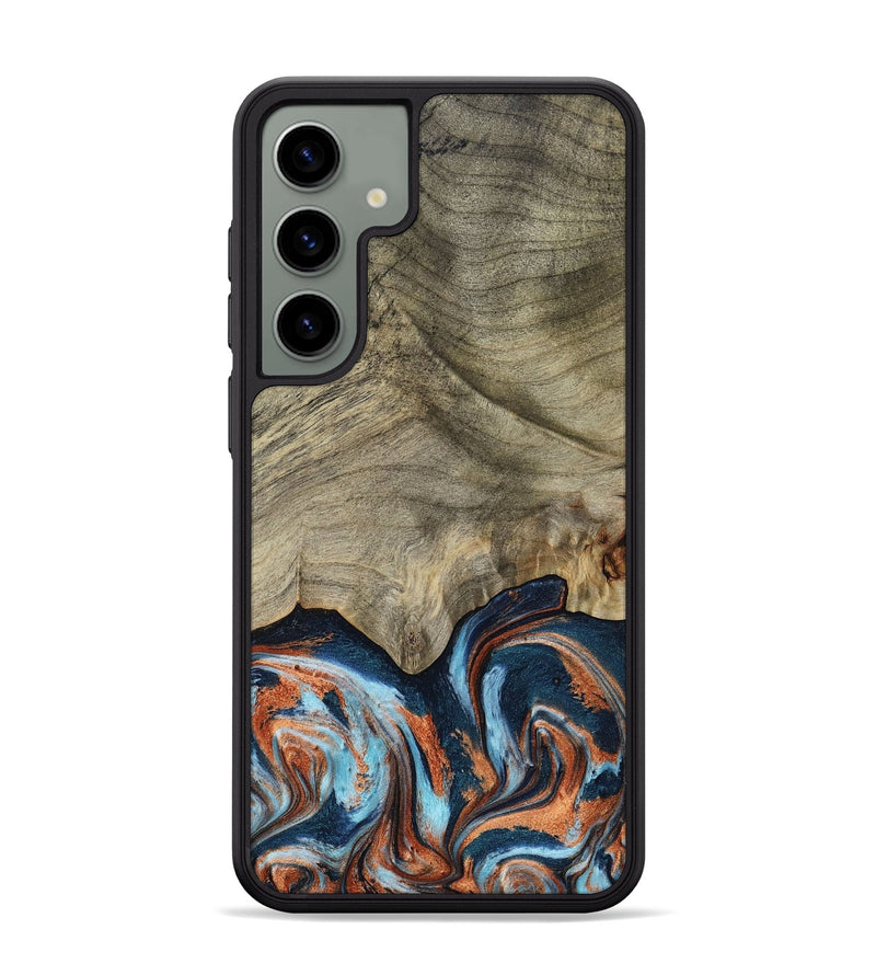 Galaxy S24 Plus Wood Phone Case - Brown (Teal & Gold, 798679)