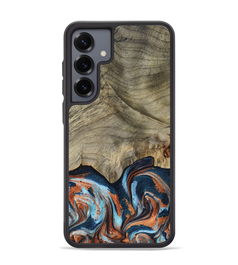 Galaxy S25 Plus Wood Phone Case - Brown (Teal & Gold, 798679)