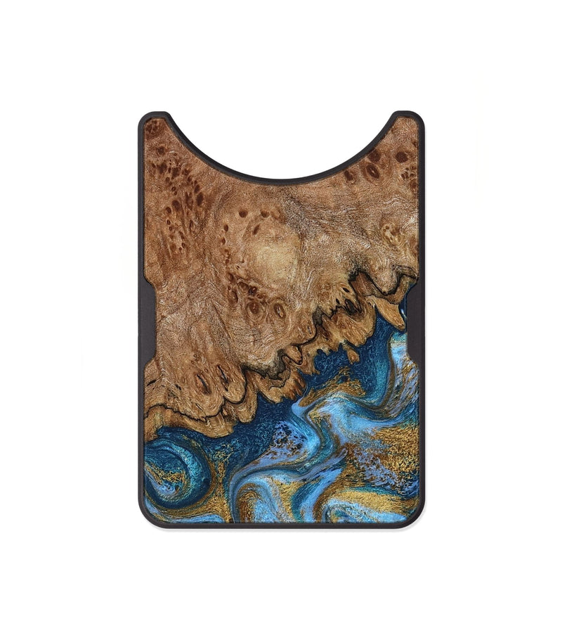 Alloy Wood Wallet - Lisbeth (Teal & Gold, 798684)