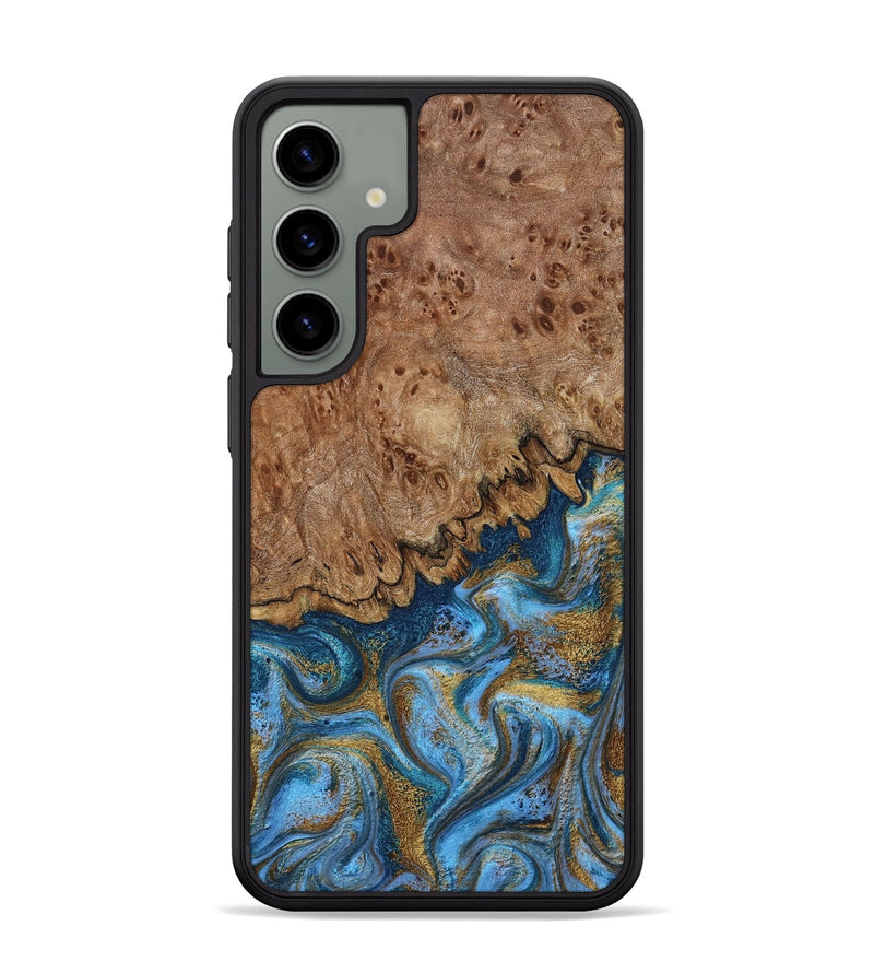 Galaxy S24 Plus Wood Phone Case - Lisbeth (Teal & Gold, 798684)