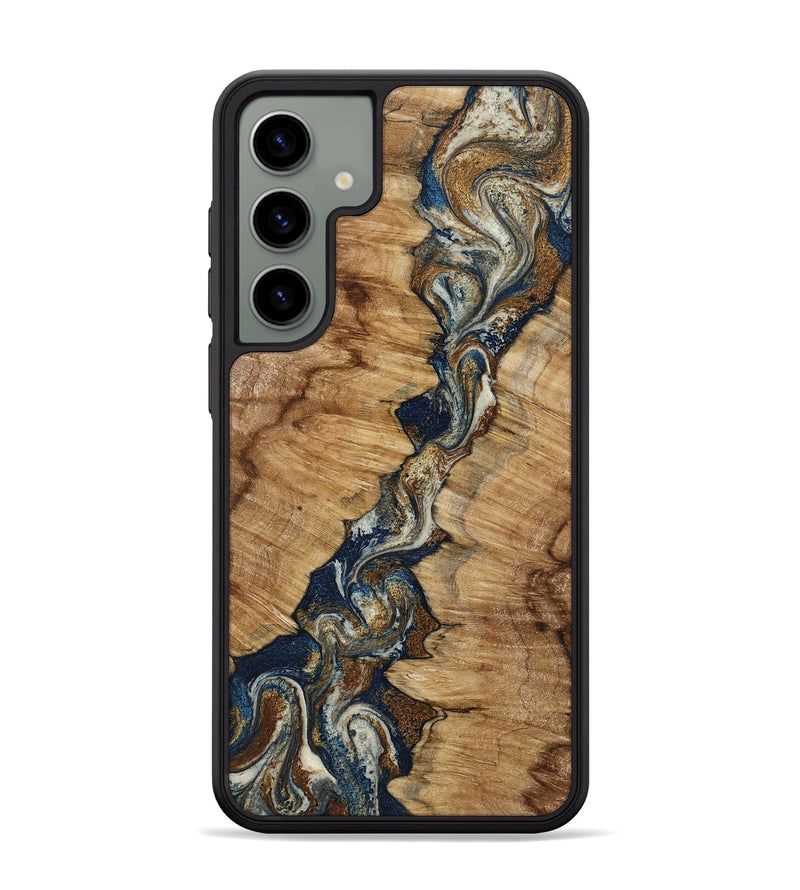 Galaxy S24 Plus Wood Phone Case - Alana (Teal & Gold, 798685)
