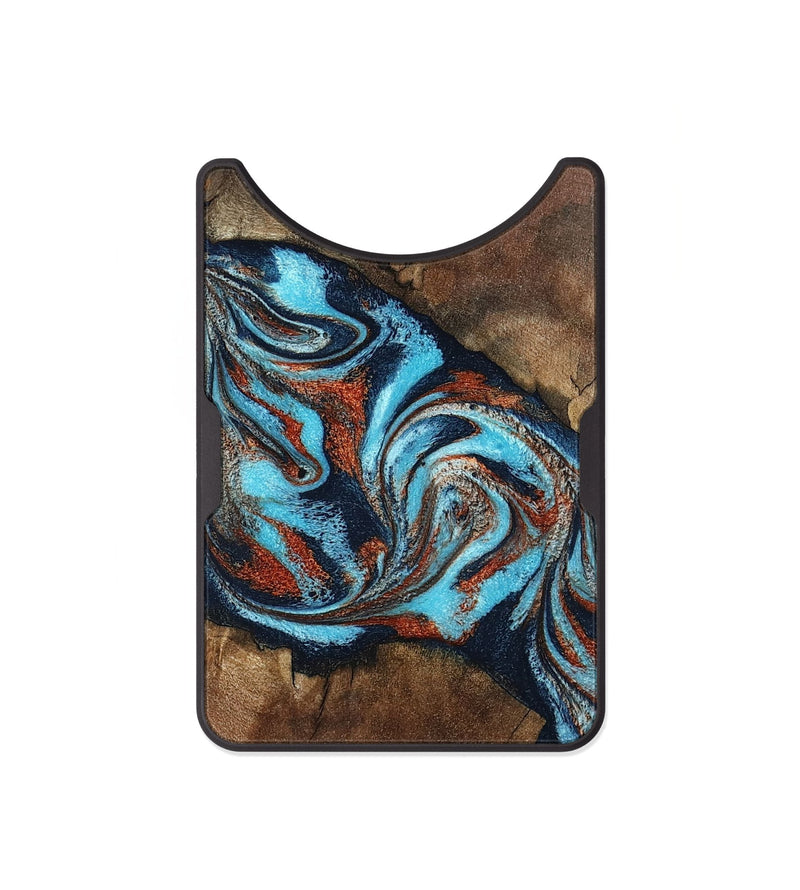 Alloy Wood Wallet - Arminta (Teal & Gold, 798686)