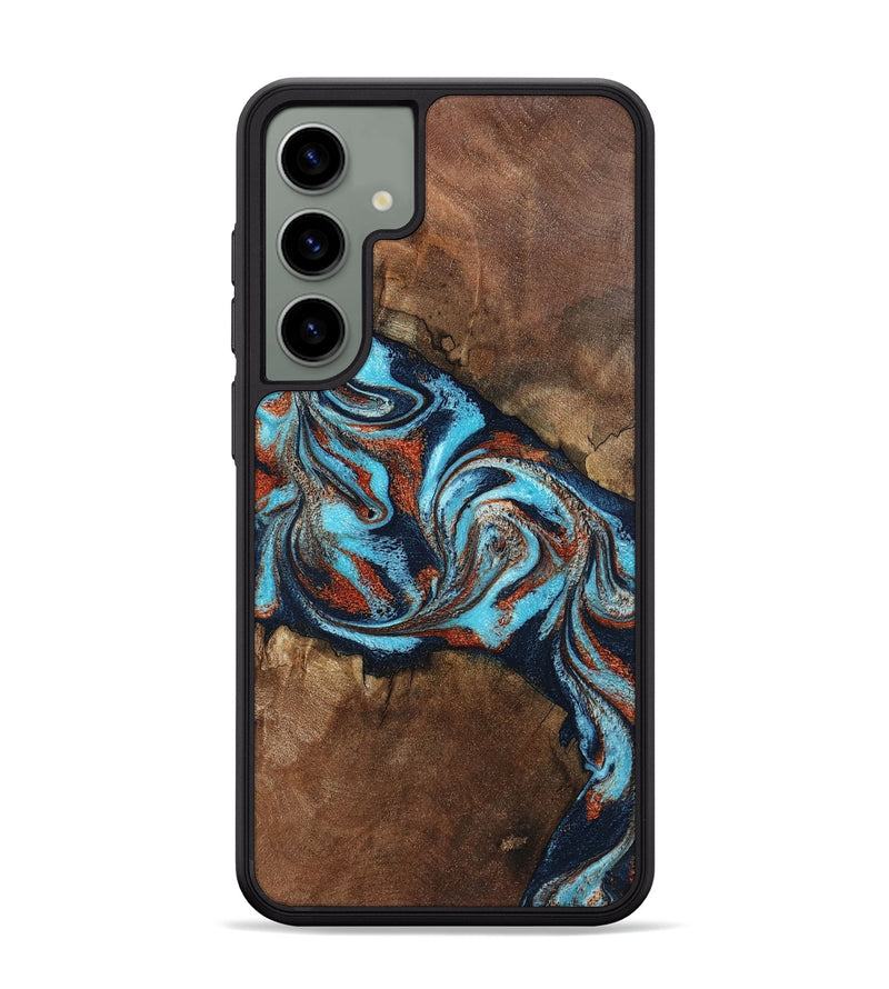 Galaxy S24 Plus Wood Phone Case - Arminta (Teal & Gold, 798686)
