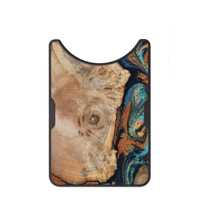 Alloy Wood Wallet - Ofelia (Teal & Gold, 798687)