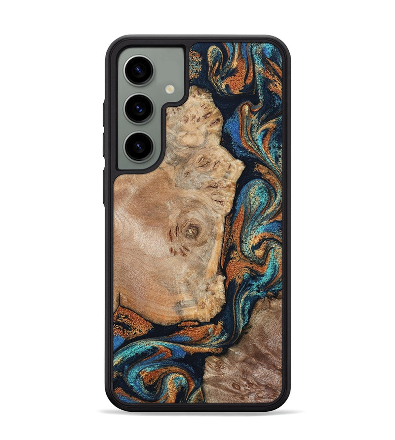 Galaxy S24 Plus Wood Phone Case - Ofelia (Teal & Gold, 798687)