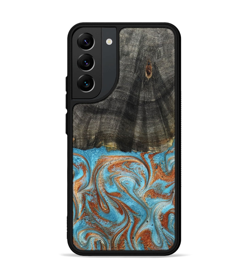 Galaxy S22 Plus Wood Phone Case - Elmore (Teal & Gold, 798688)