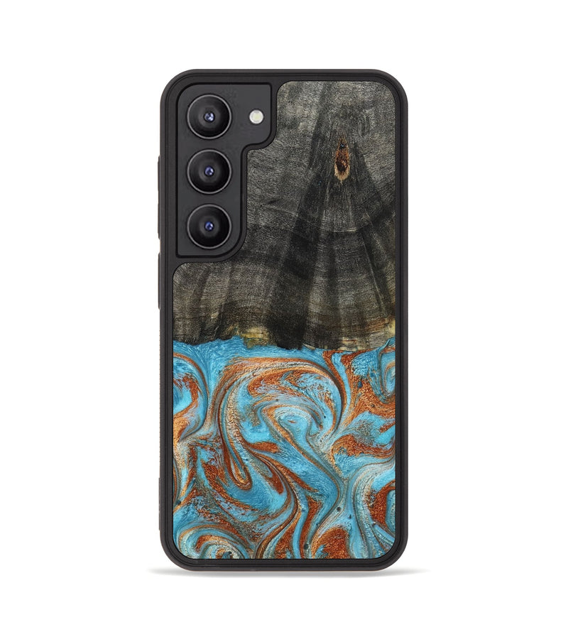Galaxy S23 Wood Phone Case - Elmore (Teal & Gold, 798688)