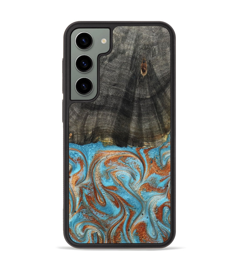 Galaxy S23 Plus Wood Phone Case - Elmore (Teal & Gold, 798688)