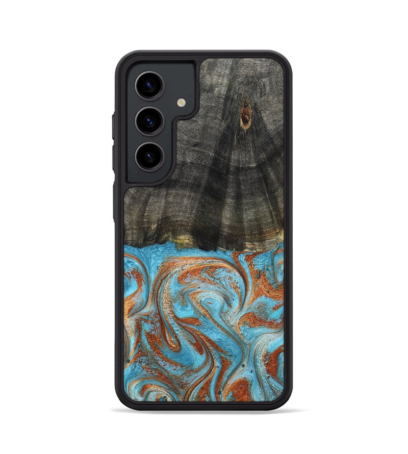 Galaxy S24 Wood Phone Case - Elmore (Teal & Gold, 798688)