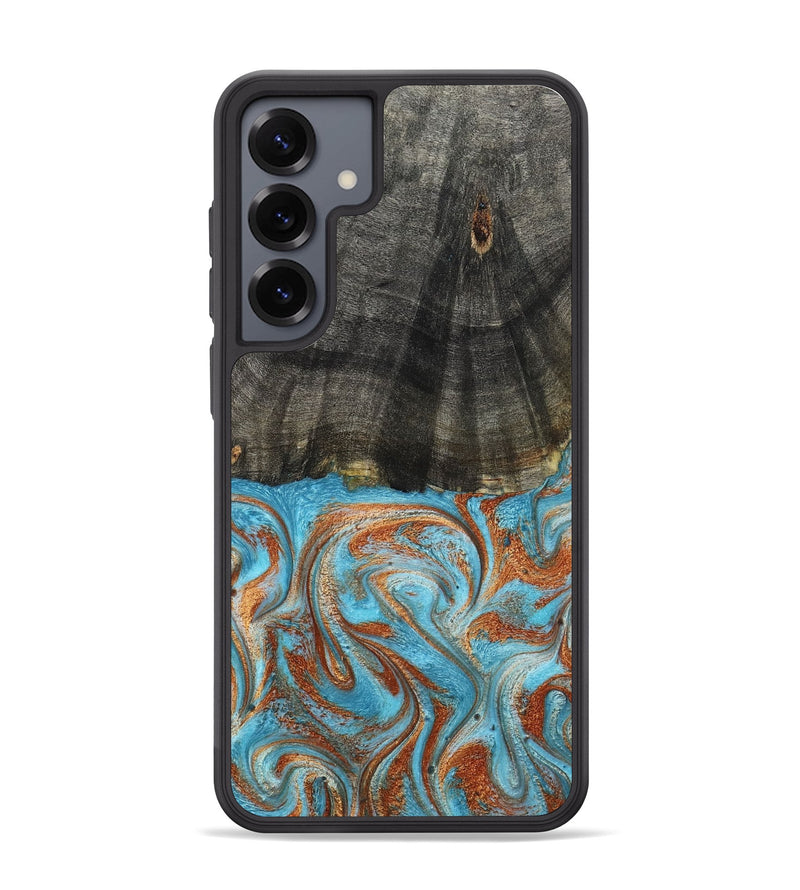 Galaxy S25 Plus Wood Phone Case - Elmore (Teal & Gold, 798688)