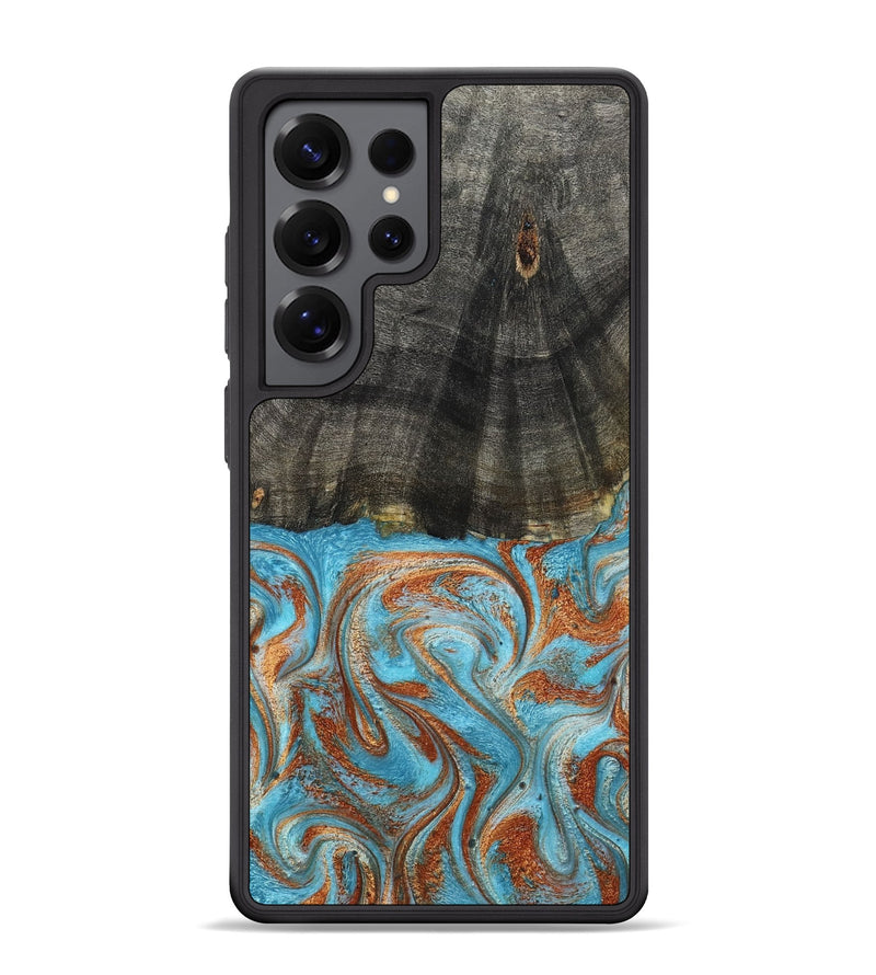 Galaxy S25 Ultra Wood Phone Case - Elmore (Teal & Gold, 798688)