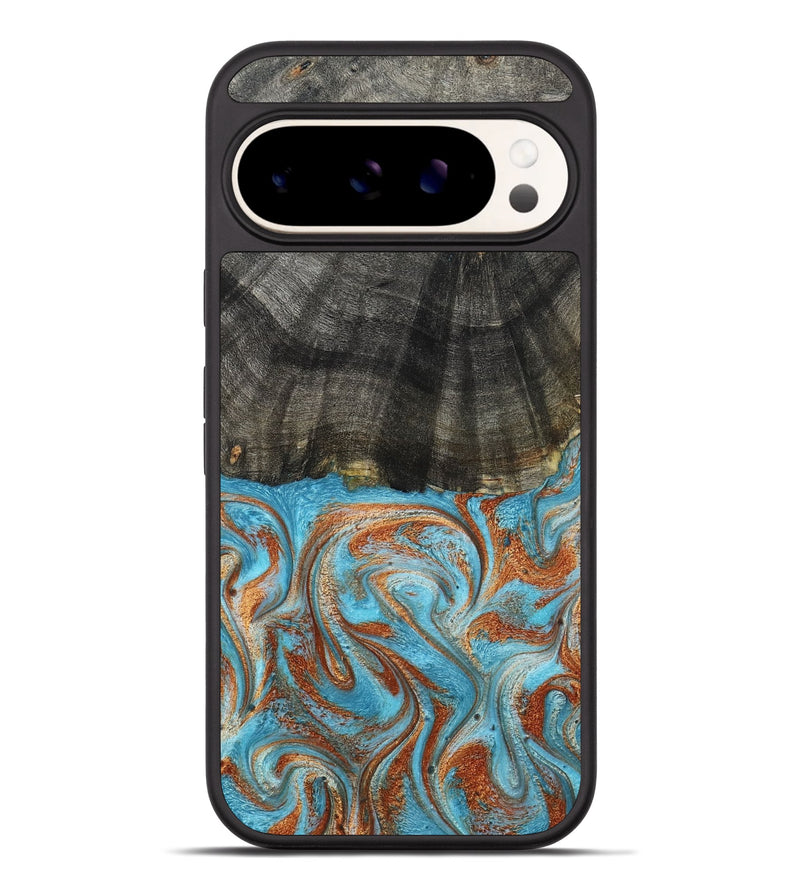 Pixel 9 Pro XL Wood Phone Case - Elmore (Teal & Gold, 798688)