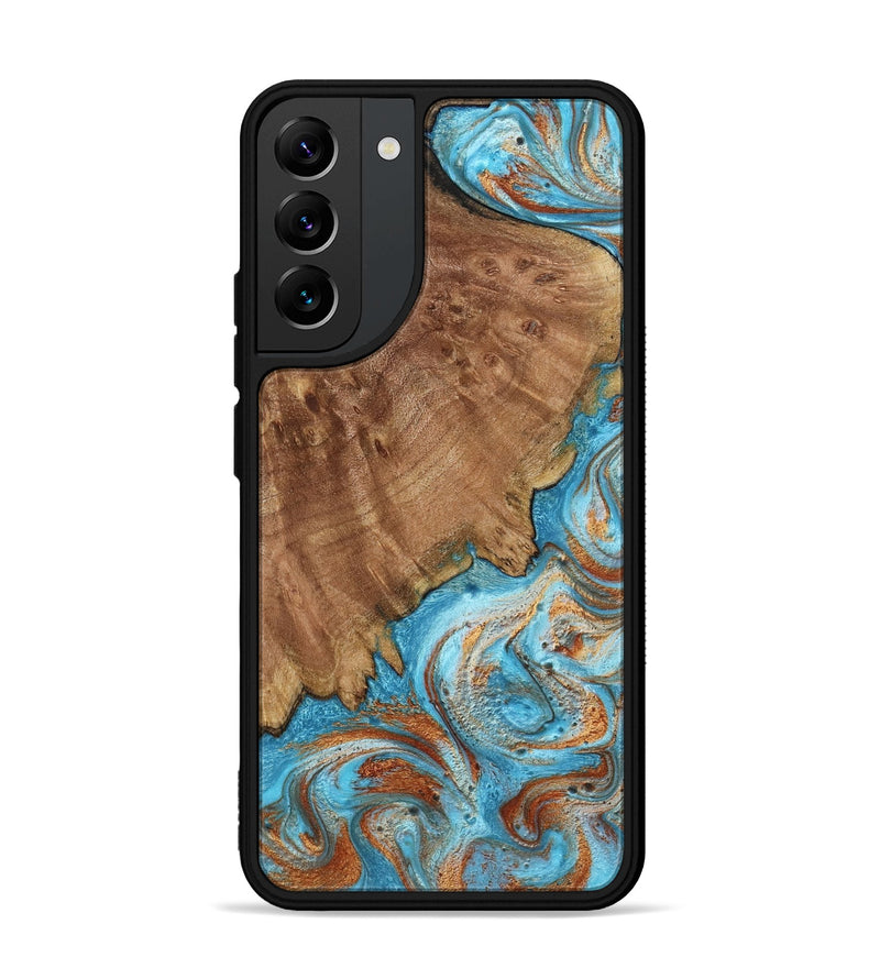 Galaxy S22 Plus Wood Phone Case - Katelyn (Teal & Gold, 798691)