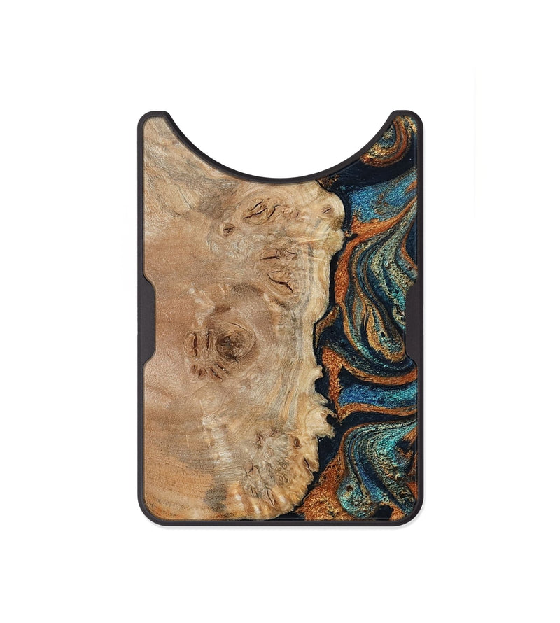 Alloy Wood Wallet - Tobias (Teal & Gold, 798692)