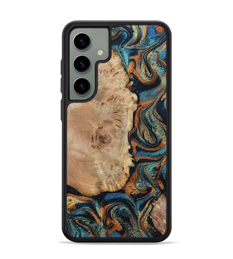 Galaxy S24 Plus Wood Phone Case - Tobias (Teal & Gold, 798692)