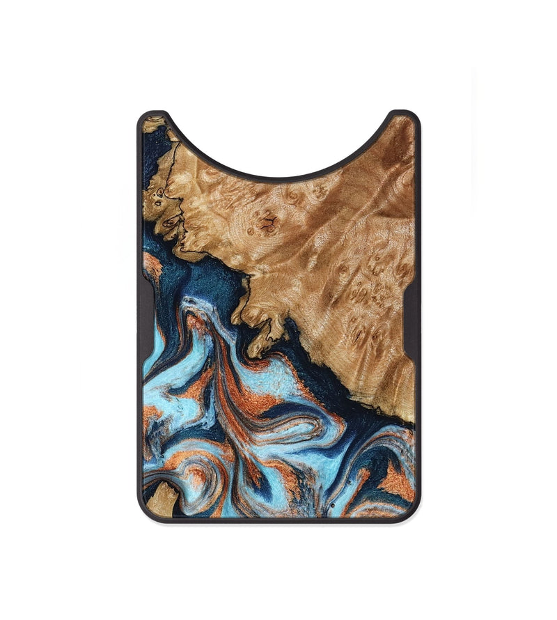 Alloy Wood Wallet - Alonzo (Teal & Gold, 798693)