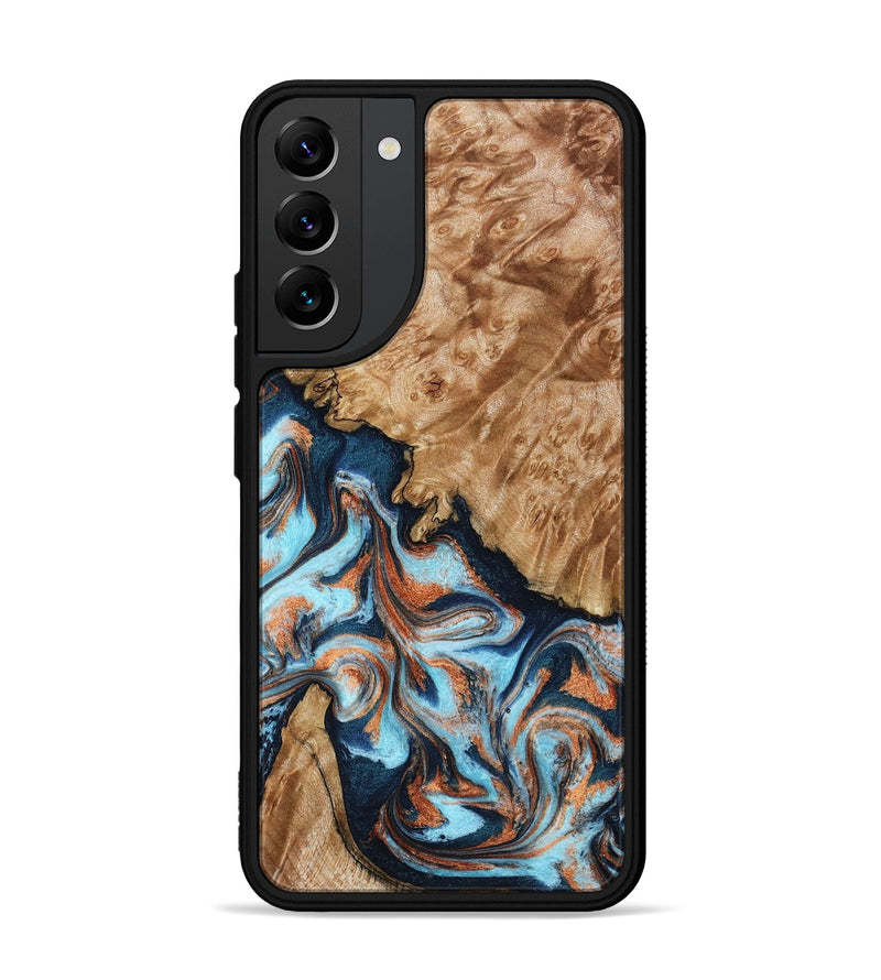 Galaxy S22 Plus Wood Phone Case - Alonzo (Teal & Gold, 798693)