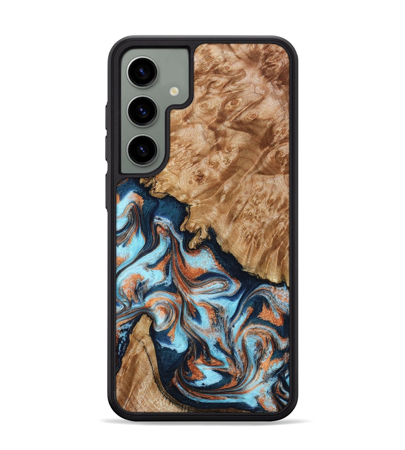 Galaxy S24 Plus Wood Phone Case - Alonzo (Teal & Gold, 798693)