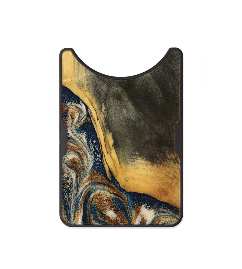 Alloy Wood Wallet - Brylee (Teal & Gold, 798694)