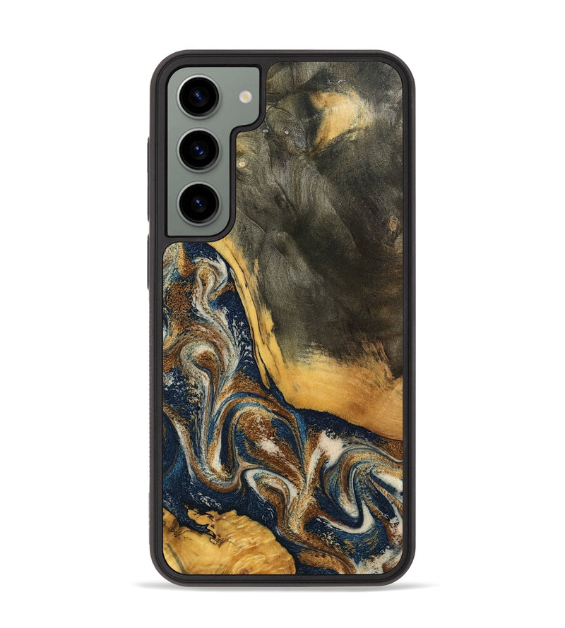 Galaxy S23 Plus Wood Phone Case - Brylee (Teal & Gold, 798694)