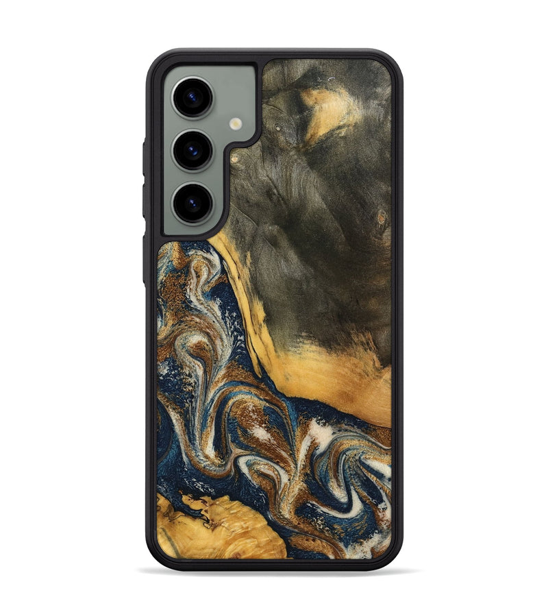 Galaxy S24 Plus Wood Phone Case - Brylee (Teal & Gold, 798694)