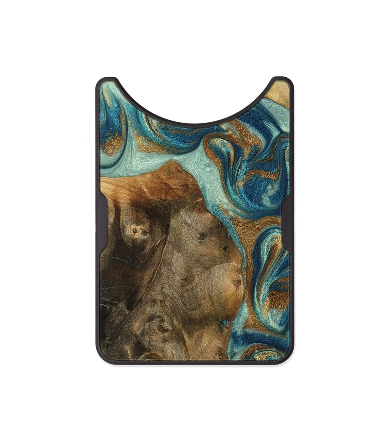 Alloy Wood Wallet - Bowen (Teal & Gold, 798695)